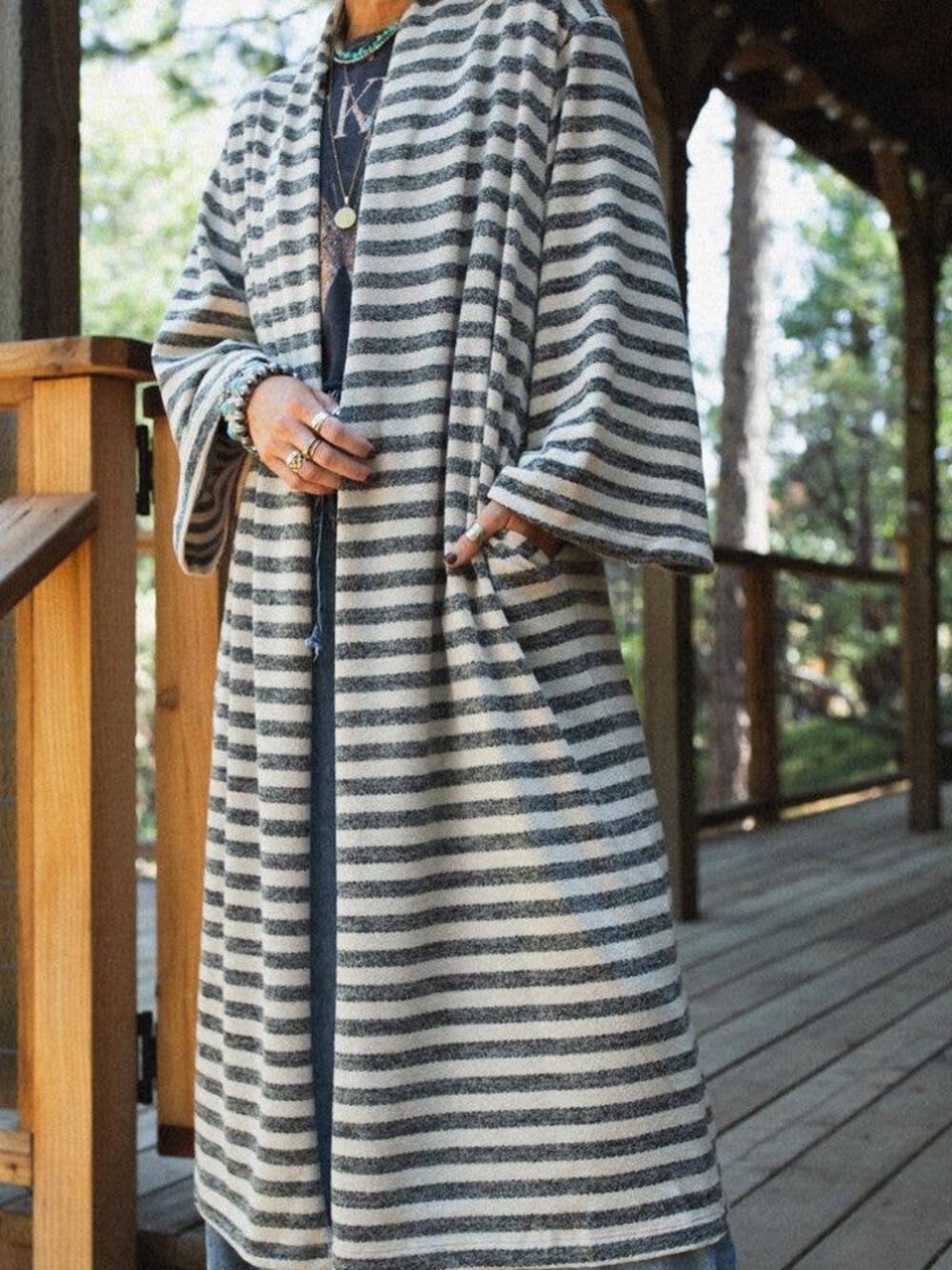 NWT The Nest-Three Bird Nest Endless Love Striped Cardigan - Picture 3 of 15